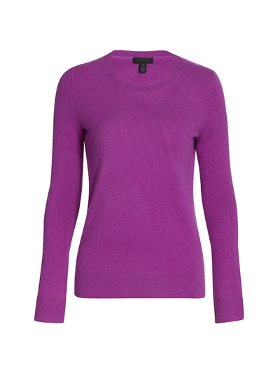 Shop Saks Fifth Avenue Collection Cashmere Roundneck Sweater In Sparkling Grape