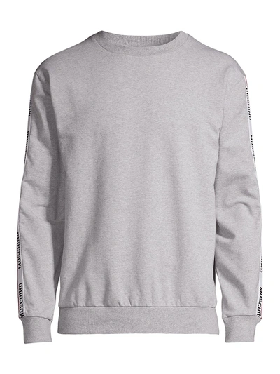 Shop Moschino Men's Logo Taping Sweatshirt In Grey