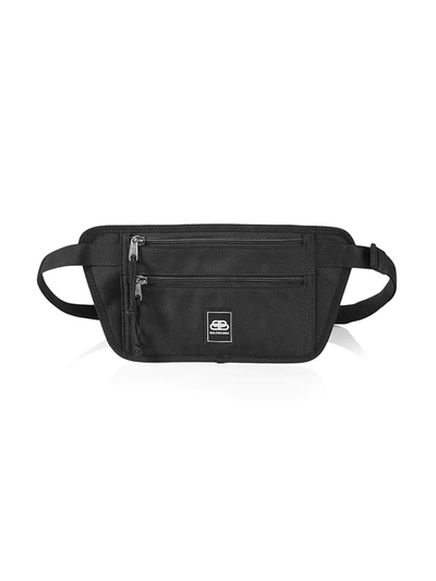 Shop Balenciaga Men's Sustainable Nylon Weekend Belt Bag In Black
