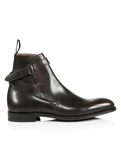 Shop Church's Men's Bletsoe Buckle-strap Leather Boots In Ebony