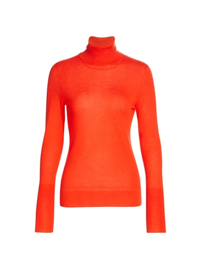 Shop Saks Fifth Avenue Collection Cashmere Turtleneck Sweater In Fiesta Orange