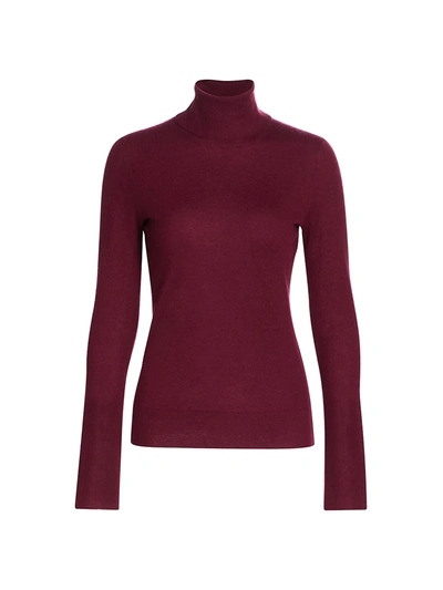 Shop Saks Fifth Avenue Collection Cashmere Turtleneck Sweater In Deep Merlot