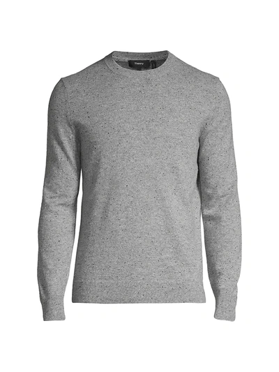 Shop Theory Men's Donegal Cashmere Sweater In Pebble Heather