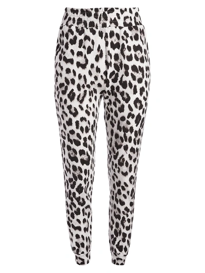 Shop Alice And Olivia Shavon Leopard Sweatpant Joggers In Royal Leopard