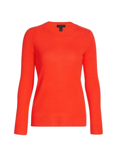 Shop Saks Fifth Avenue Collection Featherweight Cashmere Sweater In Fiesta Orange