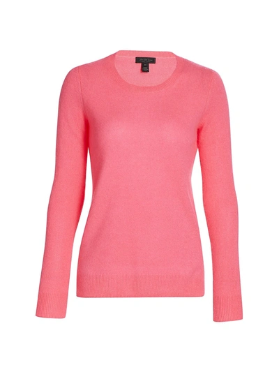 Shop Saks Fifth Avenue Women's Collection Featherweight Cashmere Sweater In Camelia Rose