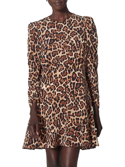 Shop Joie Women's Celyn Silk Leopard-print Dress In Natural