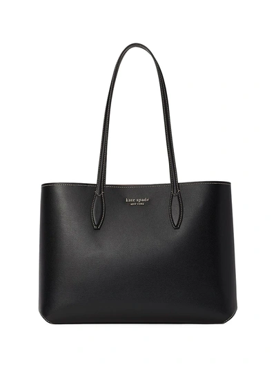 Shop Kate Spade Women's Large All Day Leather Tote In Black