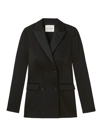 Shop Lafayette 148 Women's Holton Double-breasted Blazer In Black