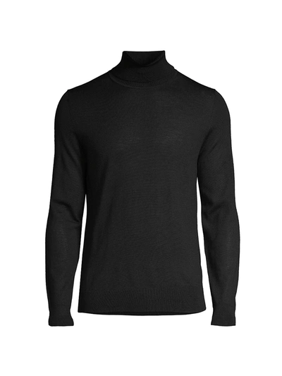 Shop Hugo Men's San Antonio Turtleneck Sweater In Black
