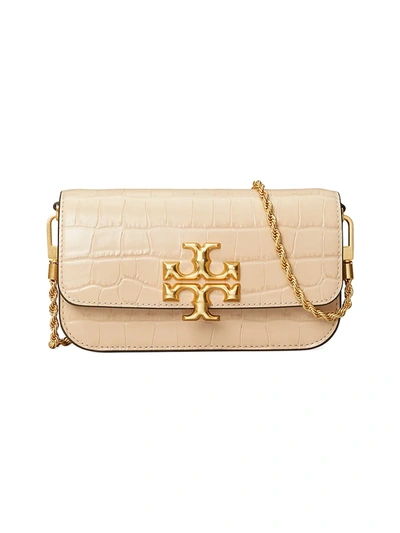 Tory Burch Women's Eleanor Croc-embossed Leather Crossbody Phone Case In  Perfect Sand | ModeSens