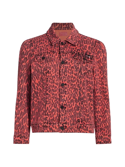 Shop Mother The Puffy Bruiser Leopard Jacket In Radioactive Paws