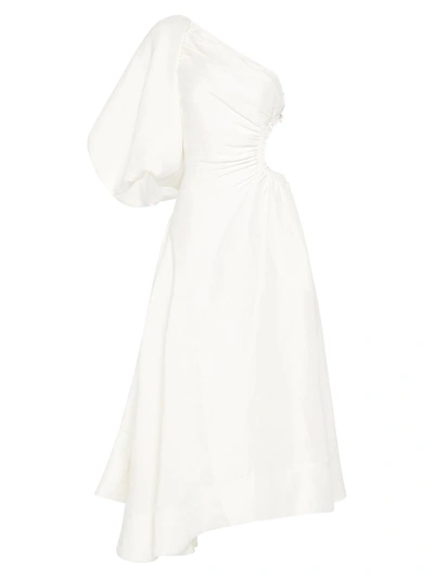 Shop Aje Women's Concept One-shoulder Cutout Dress In White