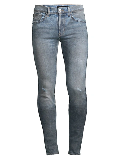 Shop Hudson Men's Axl Mid-rise Skinny Jeans In Grey Coated