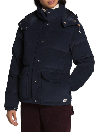 Shop The North Face Sierra Down Corduroy Parka In Aviator Navy