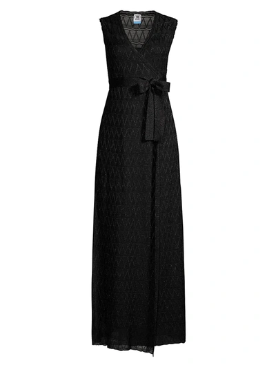 Shop M Missoni Lurex Wrap Gown In Black