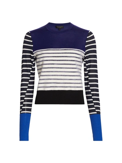 Shop Rag & Bone Marissa Contrast Stripe Sweater In Blue