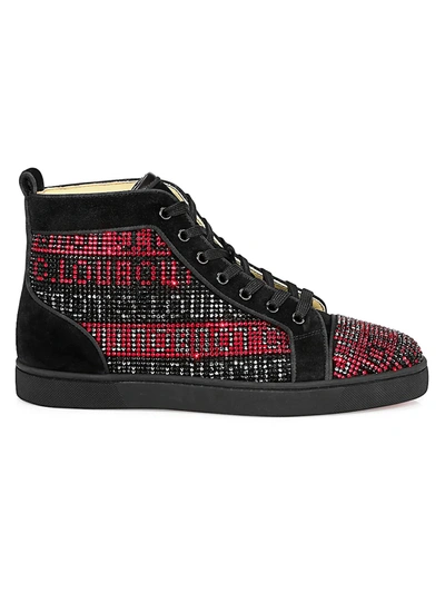 christian louboutin mens sneakers 100% Authentic New InBox 39.5 Red Black  White