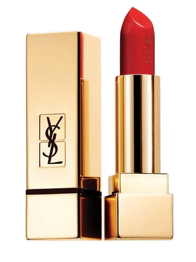 Shop Saint Laurent Rouge Pur Couture Satiny Radiance Lipstick In Red