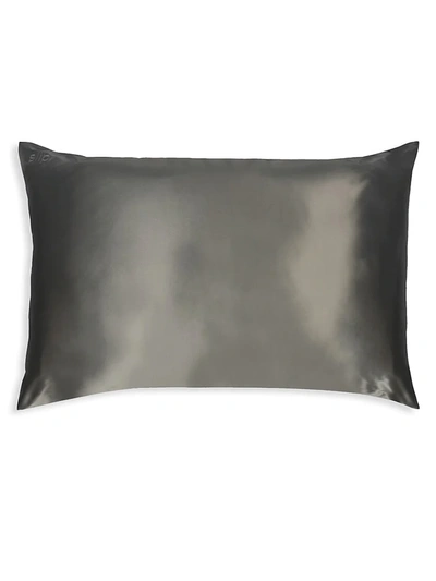 Shop Slip Women's Silk Pillowcase In Charcoal
