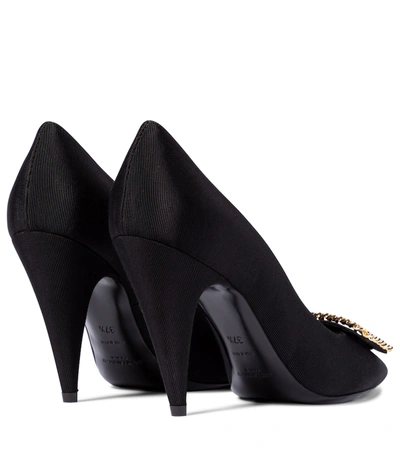 Shop Saint Laurent St Sulpice 95 Grosgrain Pumps In Black