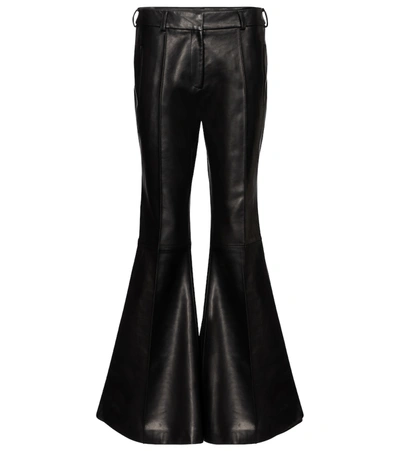 Shop Khaite Charles High-rise Flared Pants In Black