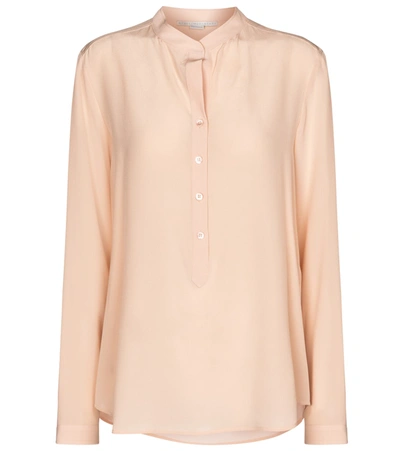 Shop Stella Mccartney Eva Silk Crêpe De Chine Shirt In Pink