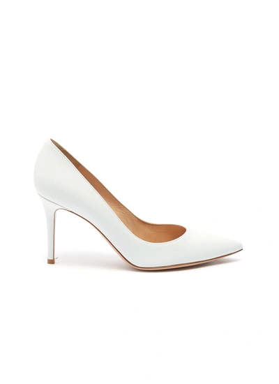 Shop Gianvito Rossi Gianvito 85 Leather Pumps In White