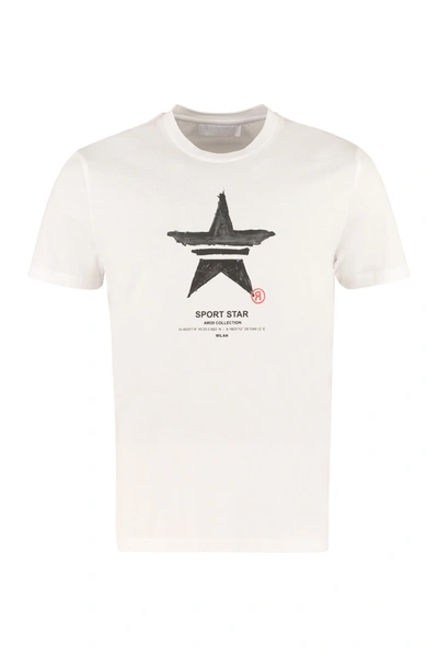 Shop Neil Barrett Printed Cotton T-shirt In White