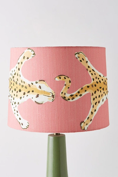 Shop Dana Gibson Leopard Lamp Shade In Orange