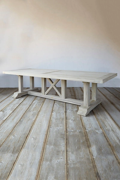 Shop Anthropologie Country Teak Dining Table In Grey