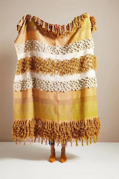 Shop All Roads Design All Roads Bloomfield Throw Blanket In Yellow