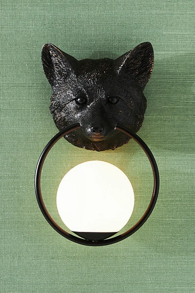 Shop Anthropologie Woodland Fox Sconce In Black