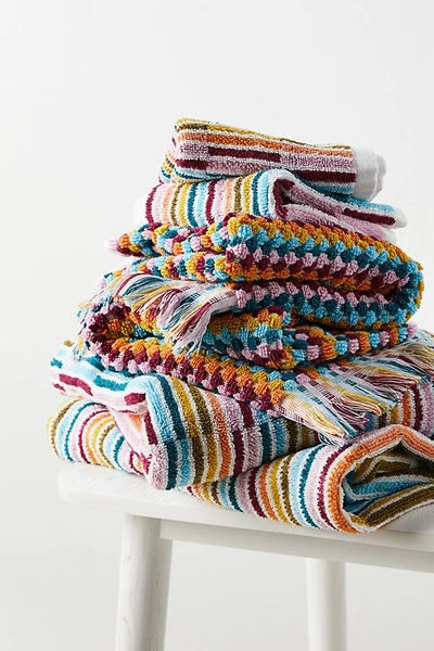 Shop Anthropologie Rainbow Towels, Set Of 6 By  In Assorted Size Set Of 6