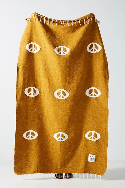 Shop Anthropologie Peace Blanket In Yellow