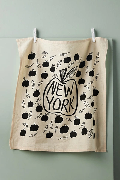 Shop Calhoun & Co. New York City Dish Towel In Black