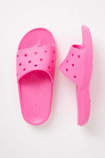 Shop Crocs Classic Slide Sandals In Pink