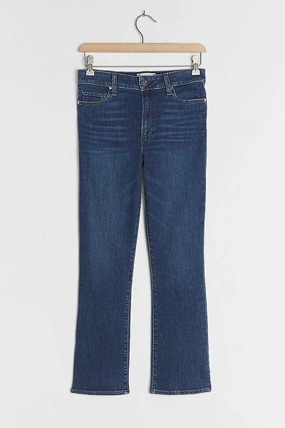 Shop Paige Colette High-rise Cropped Flare Jeans In Blue