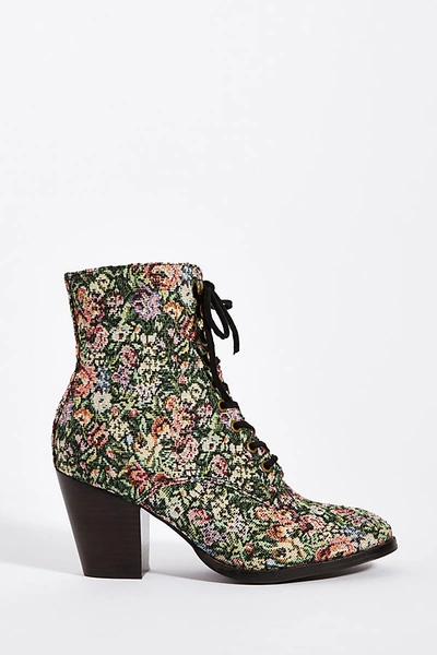 Shop Jeffrey Campbell Tapestry Lace-up Boots In Assorted