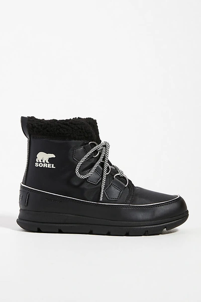 Shop Sorel Explorer Carnival Ankle Boots In Black