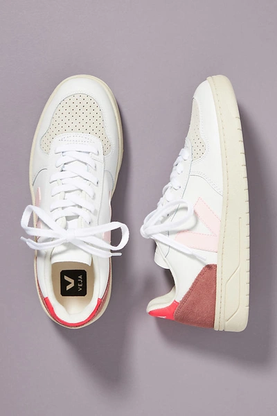 Shop Veja V-10 Sneakers In Pink