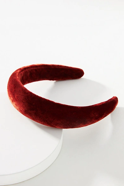 Shop Loeffler Randall Bette Corduroy Headband In Red