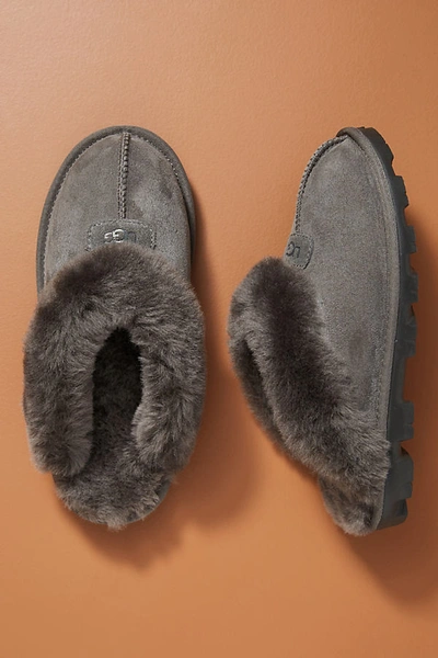 Shop Ugg Coquette Slippers In Grey