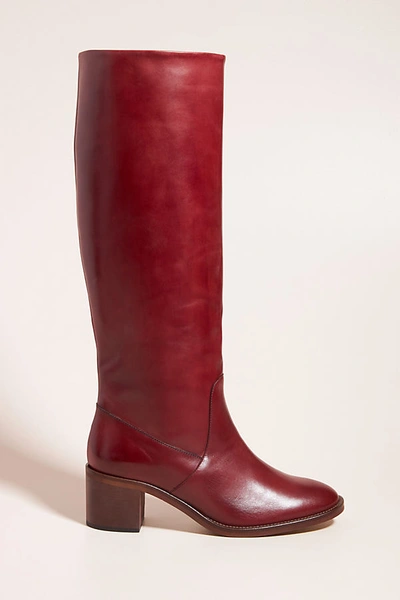 Shop Anthropologie Blake Knee-high Boots In Red