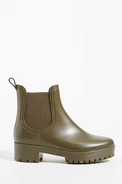 Cloudy Waterproof Chelsea Rain Boot In Green