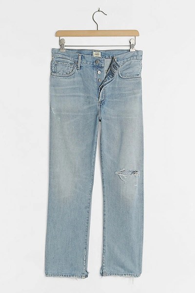 Shop Citizens Of Humanity Mckenzie Ultra High-rise Straight Jeans In Blue
