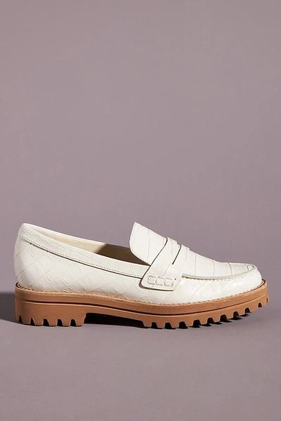 Shop Dolce Vita Aubree Loafers In White