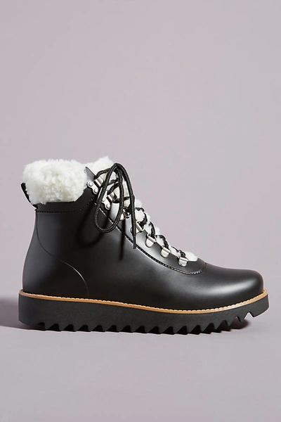 Shop Bernardo Wiley Sherpa Rain Boots In Black