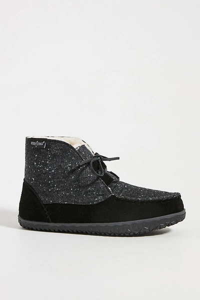 Shop Minnetonka Torrey Slipper Boots In Black