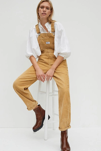 Levi's Vintage Relaxed Corduroy Overalls In Yellow | ModeSens